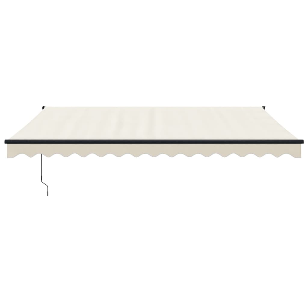 vidaXL Copertină retractabilă, crem, 4x3 m, textil și aluminiu vidaXL Copertină retractabilă, crem, 4x3 m, textil și aluminiu