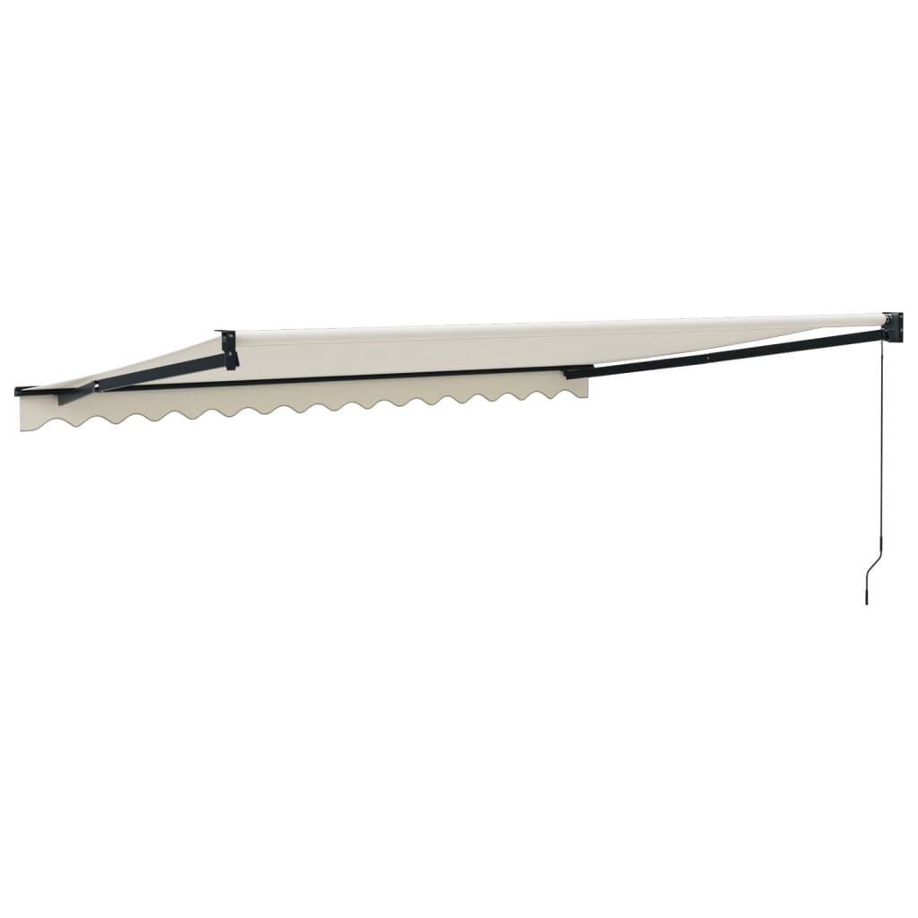 vidaXL Copertină retractabilă, crem, 4x3 m, textil și aluminiu vidaXL Copertină retractabilă, crem, 4x3 m, textil și aluminiu