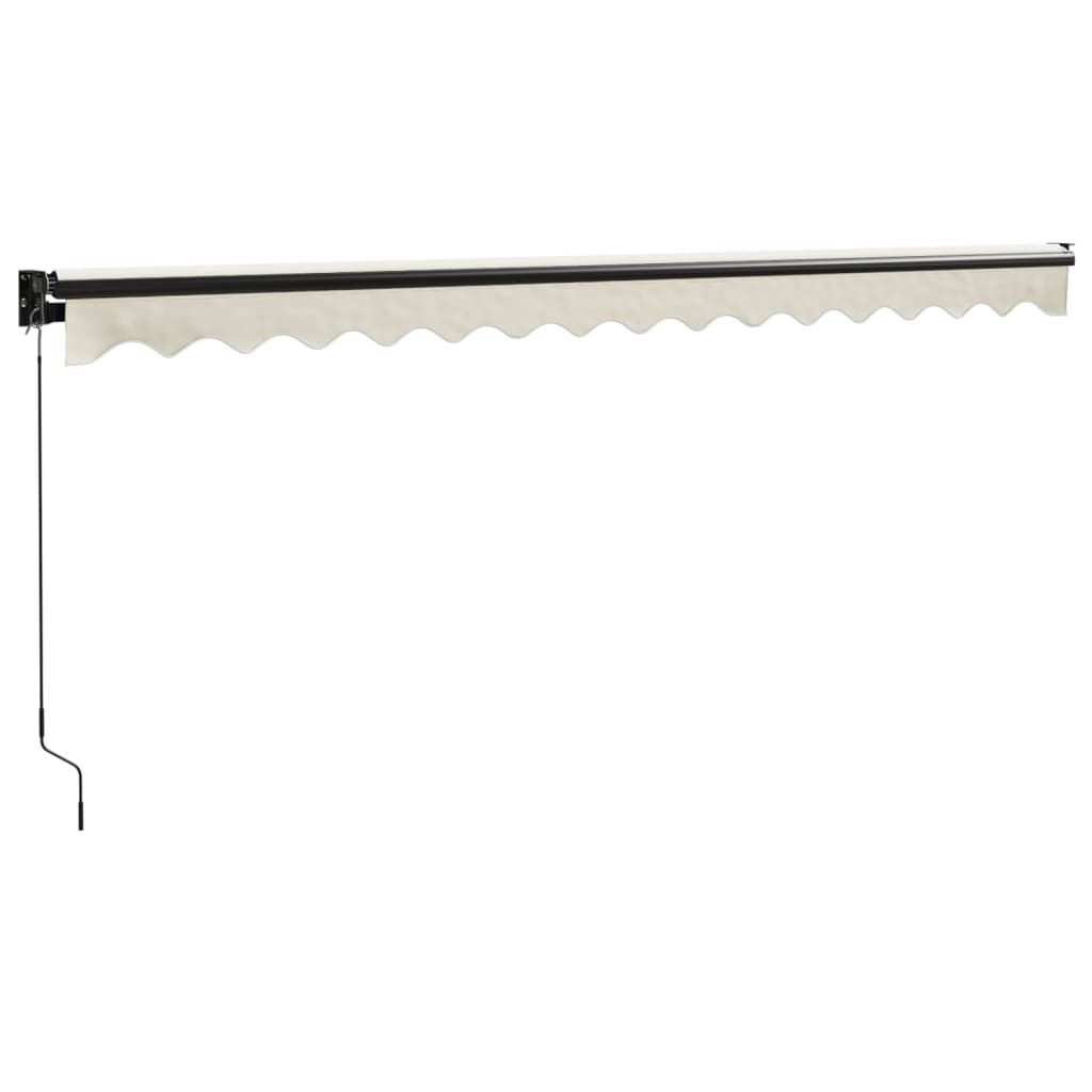 vidaXL Copertină retractabilă, crem, 4x3 m, textil și aluminiu vidaXL Copertină retractabilă, crem, 4x3 m, textil și aluminiu