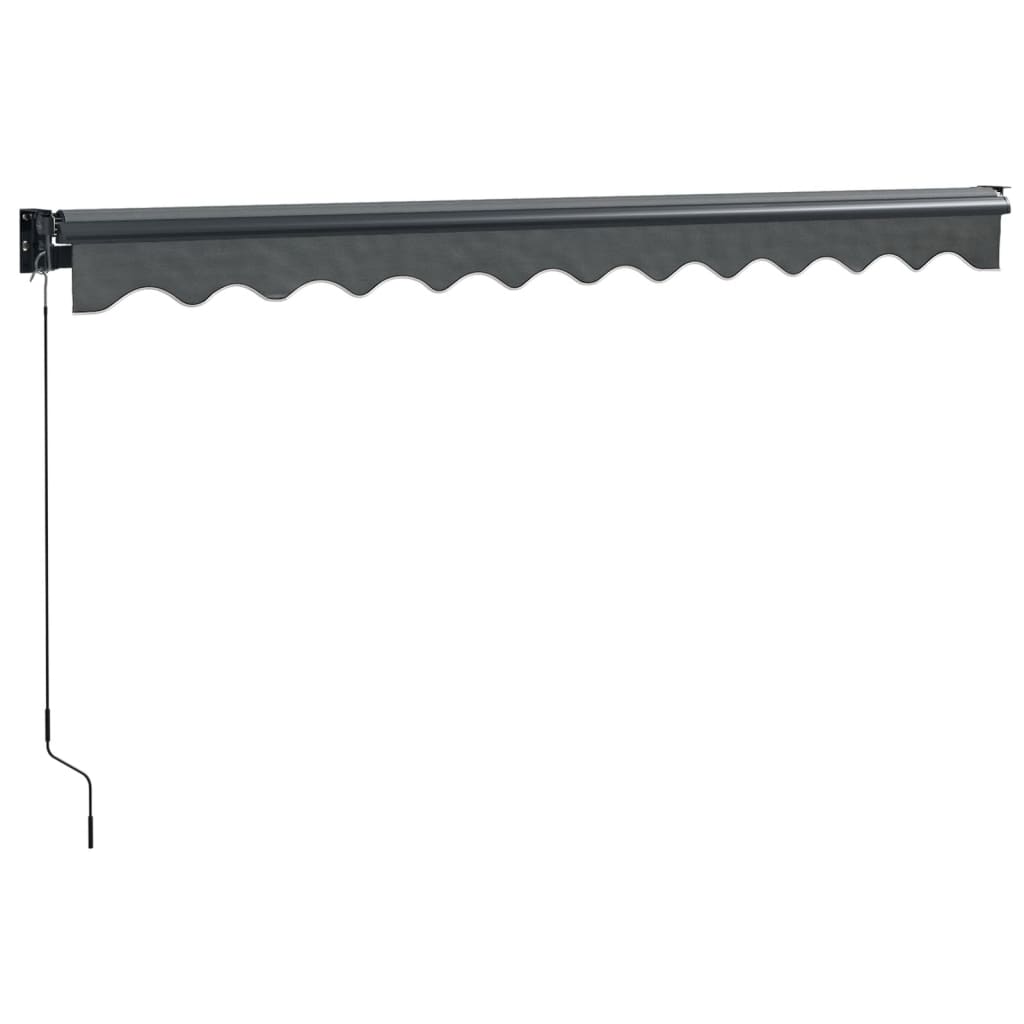 vidaXL Copertină retractabilă, antracit, 3x2,5 m, textil și aluminiu vidaXL Copertină retractabilă, antracit, 3x2,5 m, textil și aluminiu