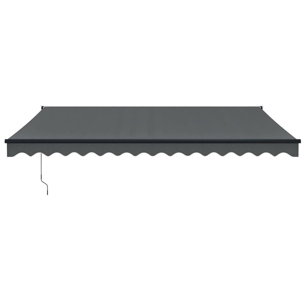 vidaXL Copertină retractabilă, antracit, 4x3 m, textil și aluminiu vidaXL Copertină retractabilă, antracit, 4x3 m, textil și aluminiu