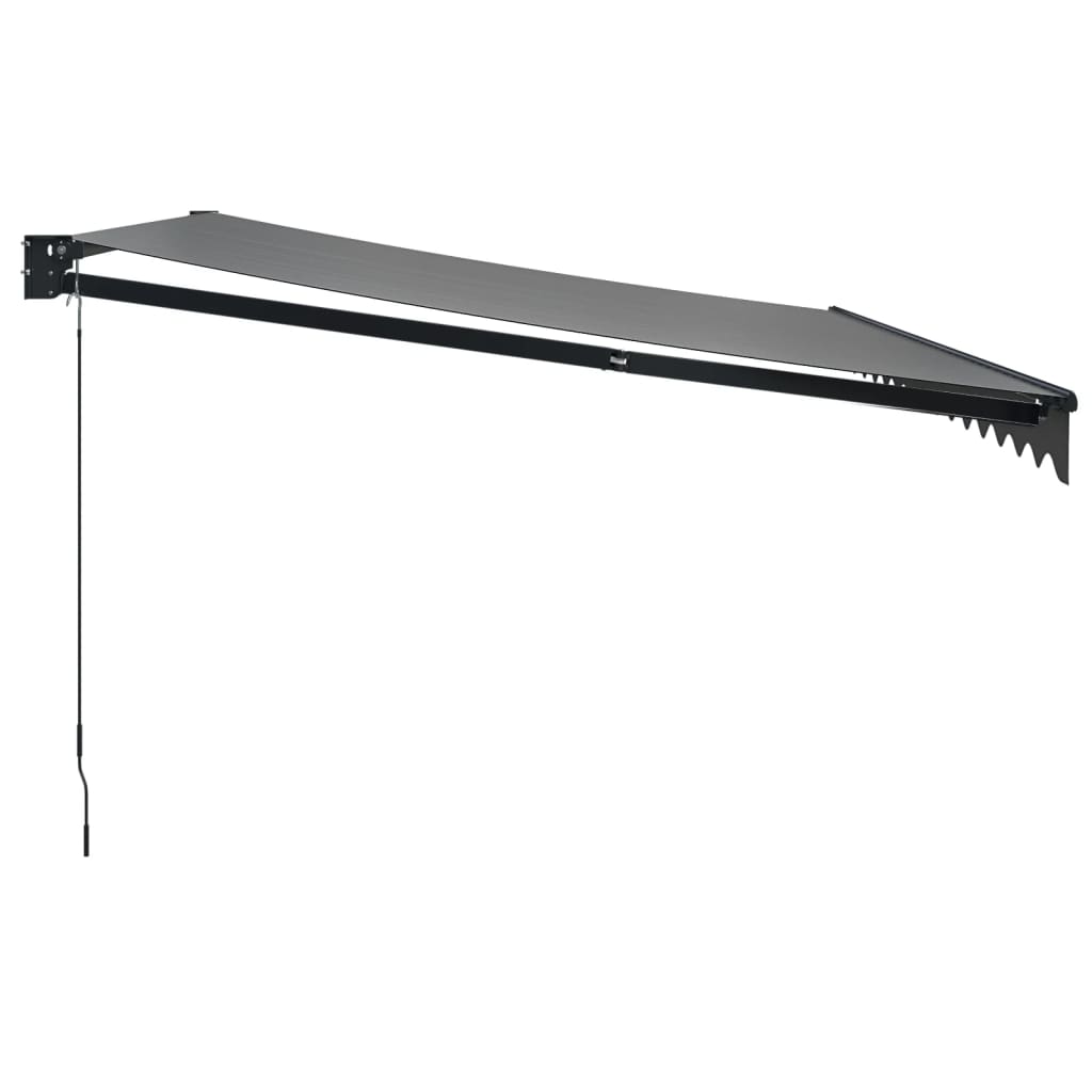 vidaXL Copertină retractabilă, antracit, 4x3 m, textil și aluminiu vidaXL Copertină retractabilă, antracit, 4x3 m, textil și aluminiu