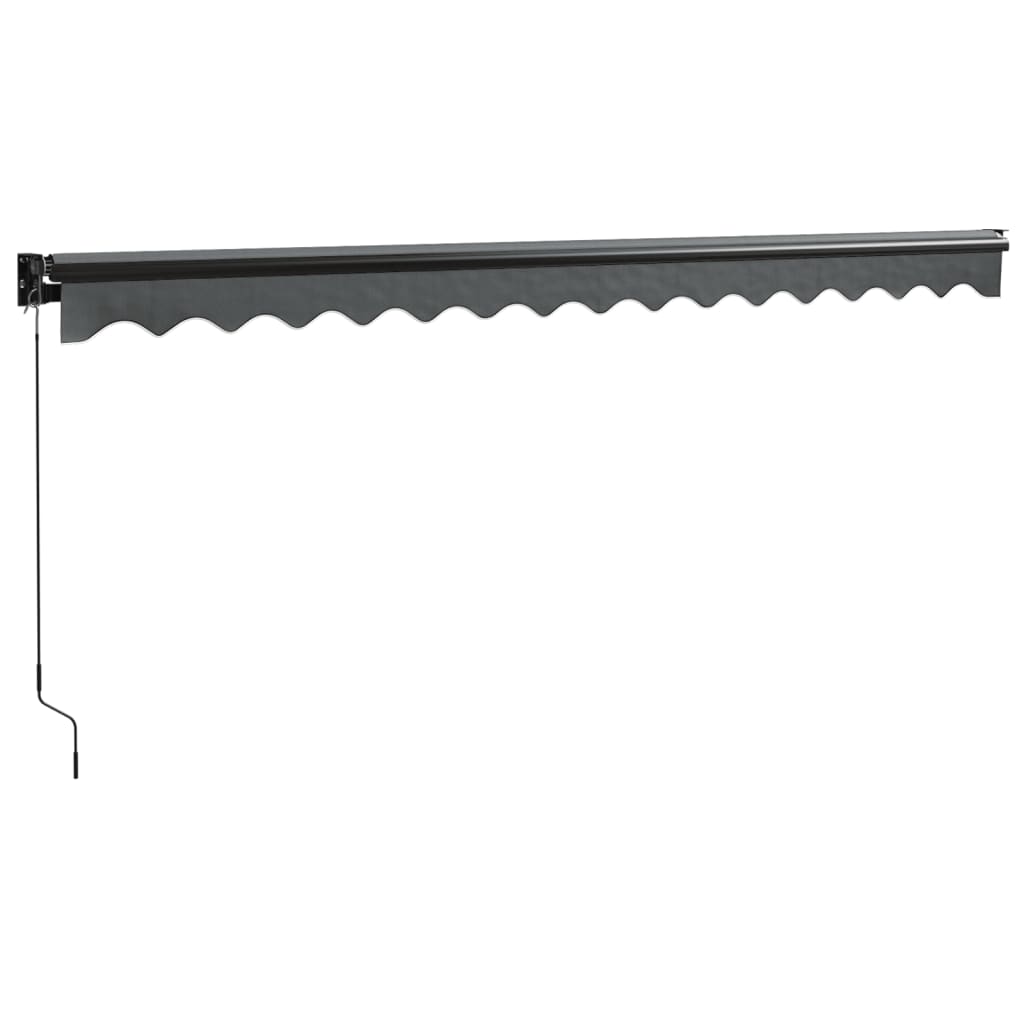 vidaXL Copertină retractabilă, antracit, 4x3 m, textil și aluminiu vidaXL Copertină retractabilă, antracit, 4x3 m, textil și aluminiu
