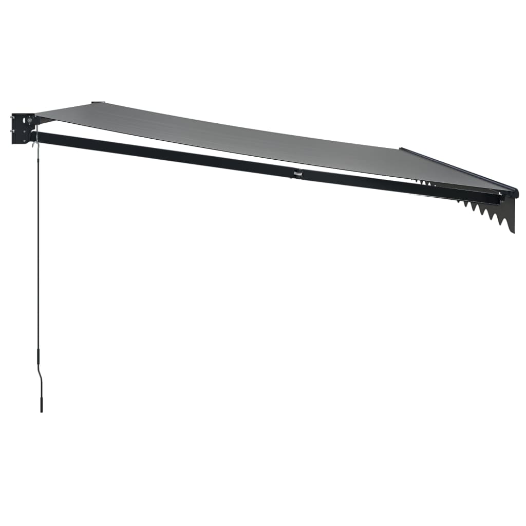 vidaXL Copertină retractabilă, antracit, 4,5x3 m, textil și aluminiu