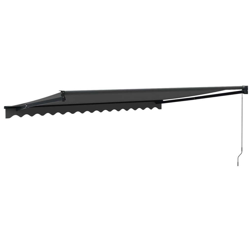 vidaXL Copertină retractabilă, antracit, 4,5x3 m, textil și aluminiu
