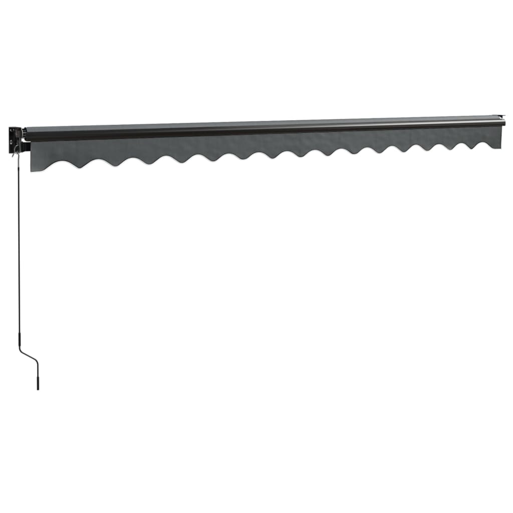 vidaXL Copertină retractabilă, antracit, 4,5x3 m, textil și aluminiu