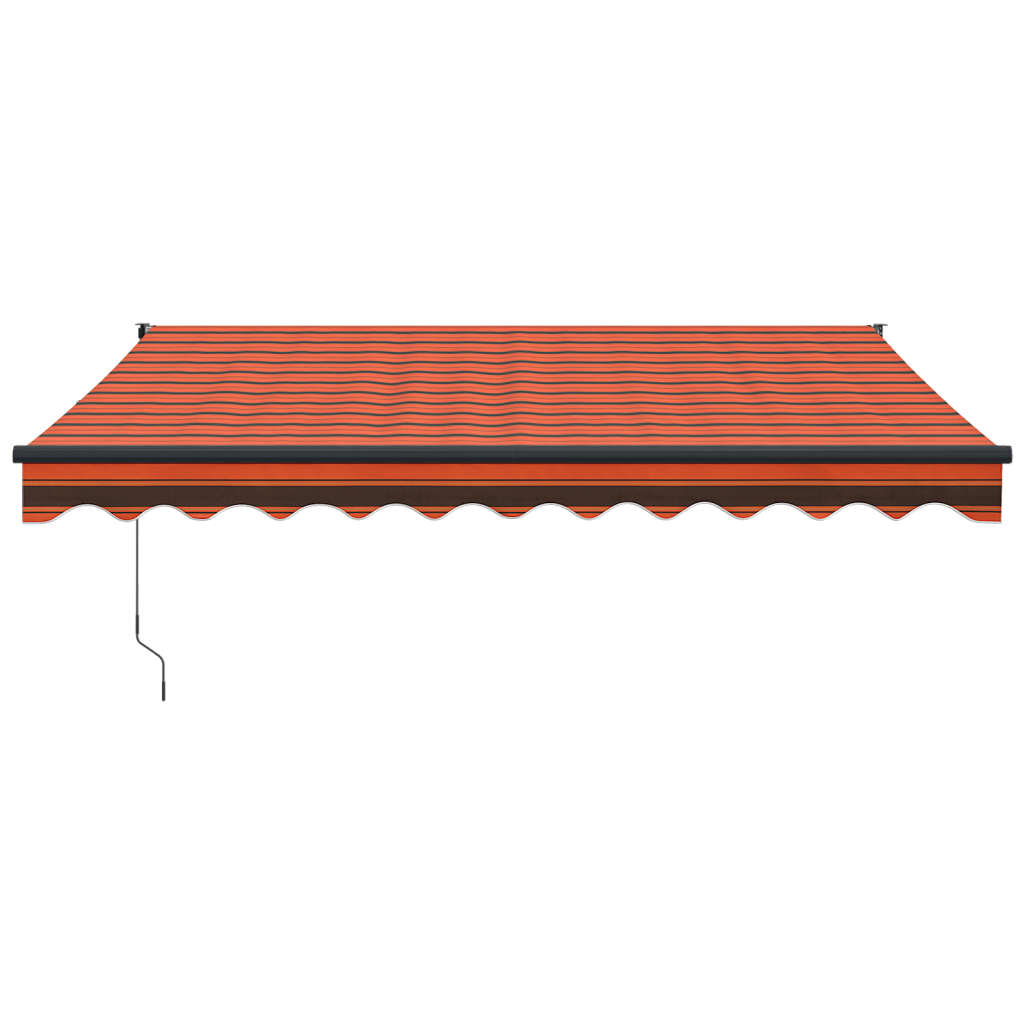 vidaXL Copertină retractabilă portocaliu/maro 3x2,5 m, textil/aluminiu vidaXL Copertină retractabilă portocaliu/maro 3x2,5 m, textil/aluminiu