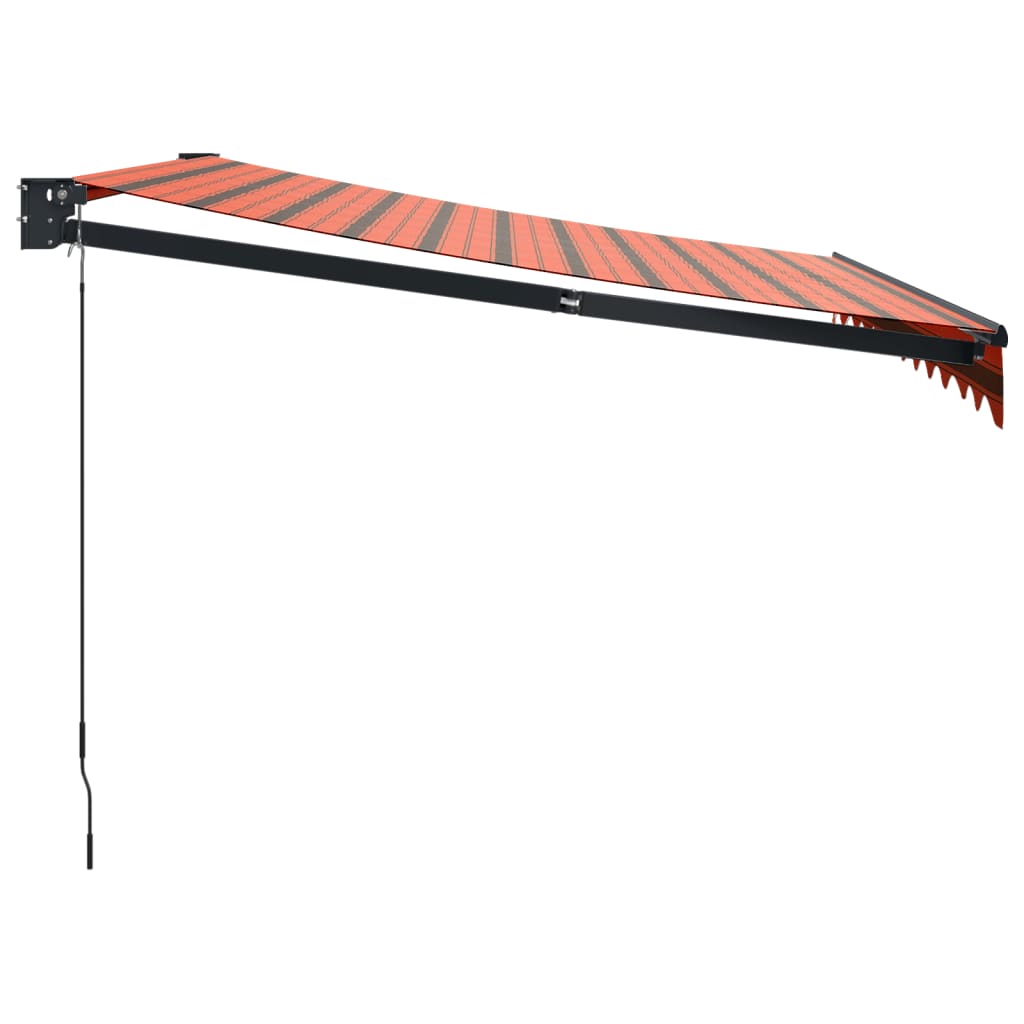 vidaXL Copertină retractabilă portocaliu/maro 3,5x2,5m textil/aluminiu vidaXL Copertină retractabilă portocaliu/maro 3,5x2,5m textil/aluminiu