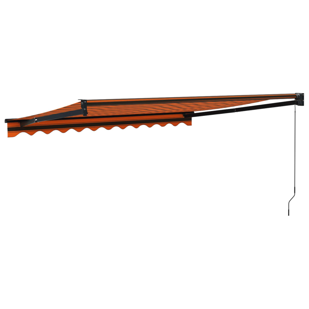 vidaXL Copertină retractabilă portocaliu/maro 3,5x2,5m textil/aluminiu vidaXL Copertină retractabilă portocaliu/maro 3,5x2,5m textil/aluminiu