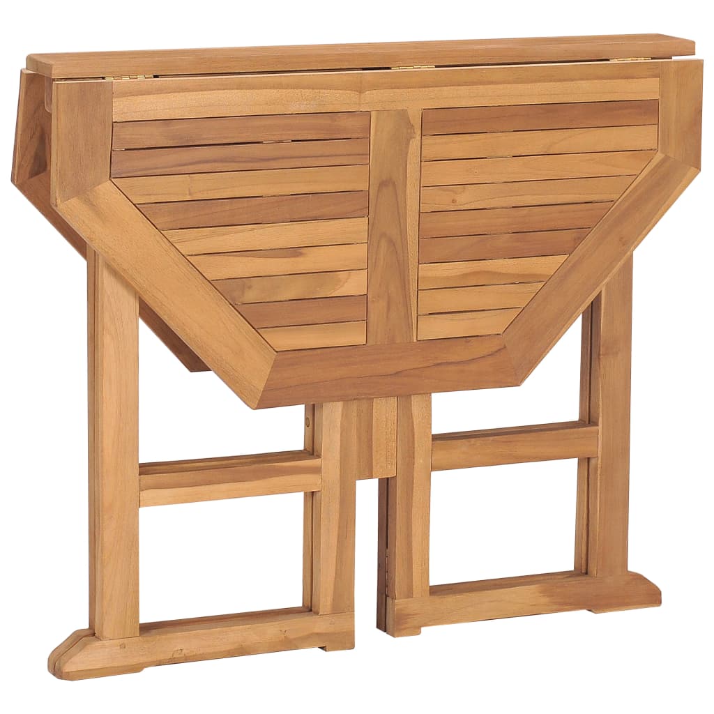 vidaXL Masă de grădină pliabilă, 90x90x75 cm, lemn masiv de tec