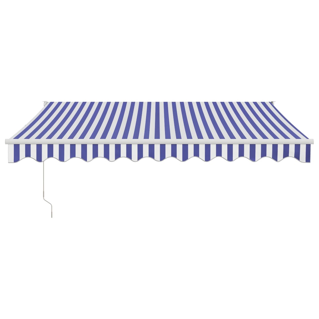 vidaXL Copertina automată retractabilă, albastru și alb, 3,5x2,5 m vidaXL Copertina automată retractabilă, albastru și alb, 3,5x2,5 m