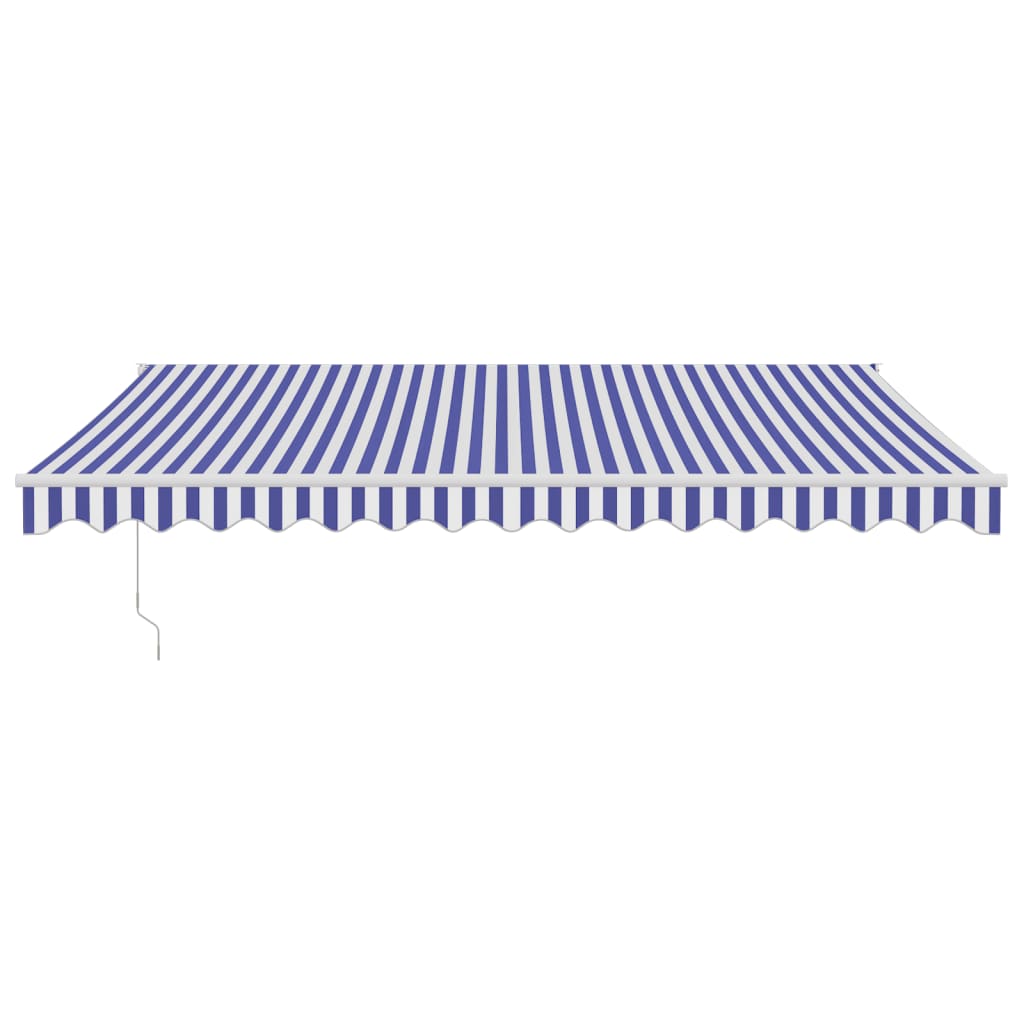 vidaXL Copertină retractabilă automată, albastru și alb, 4,5x3 m vidaXL Copertină retractabilă automată, albastru și alb, 4,5x3 m