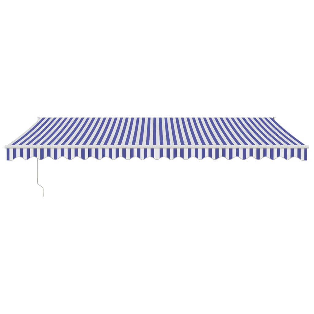 vidaXL Copertină retractabilă automată, albastru și alb, 5x3 m vidaXL Copertină retractabilă automată, albastru și alb, 5x3 m