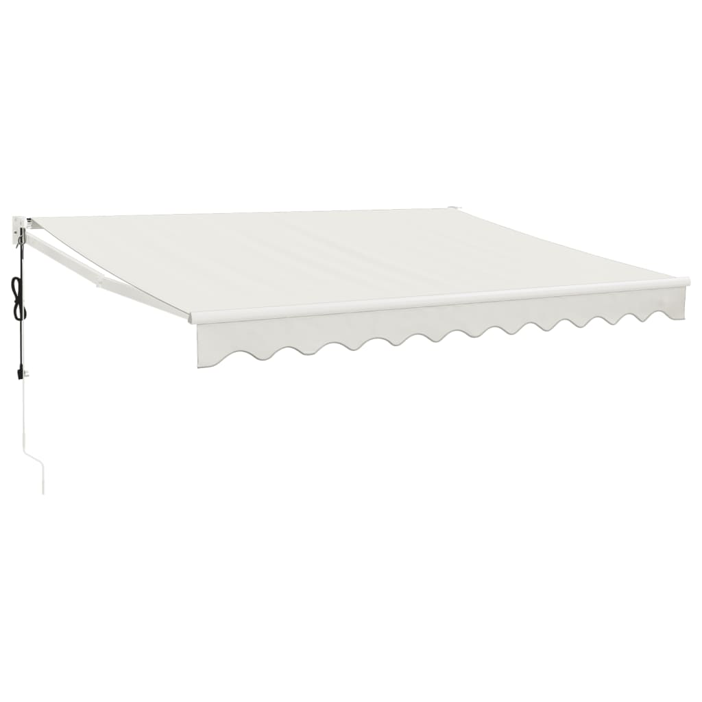 vidaXL Copertină retractabilă, crem, 3,5x2,5 m, textil și aluminiu