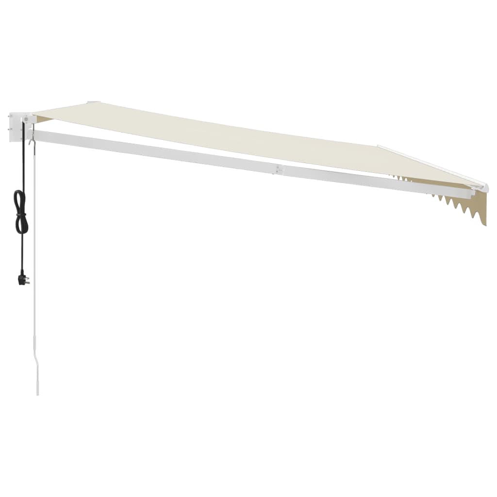 vidaXL Copertină retractabilă automată, crem, 4x3 m vidaXL Copertină retractabilă automată, crem, 4x3 m