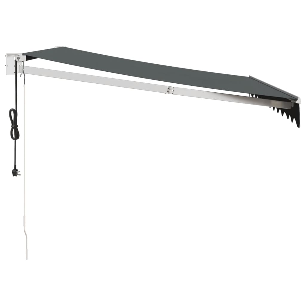 vidaXL Copertină automată retractabilă, antracit, 3,5x2,5 m vidaXL Copertină automată retractabilă, antracit, 3,5x2,5 m