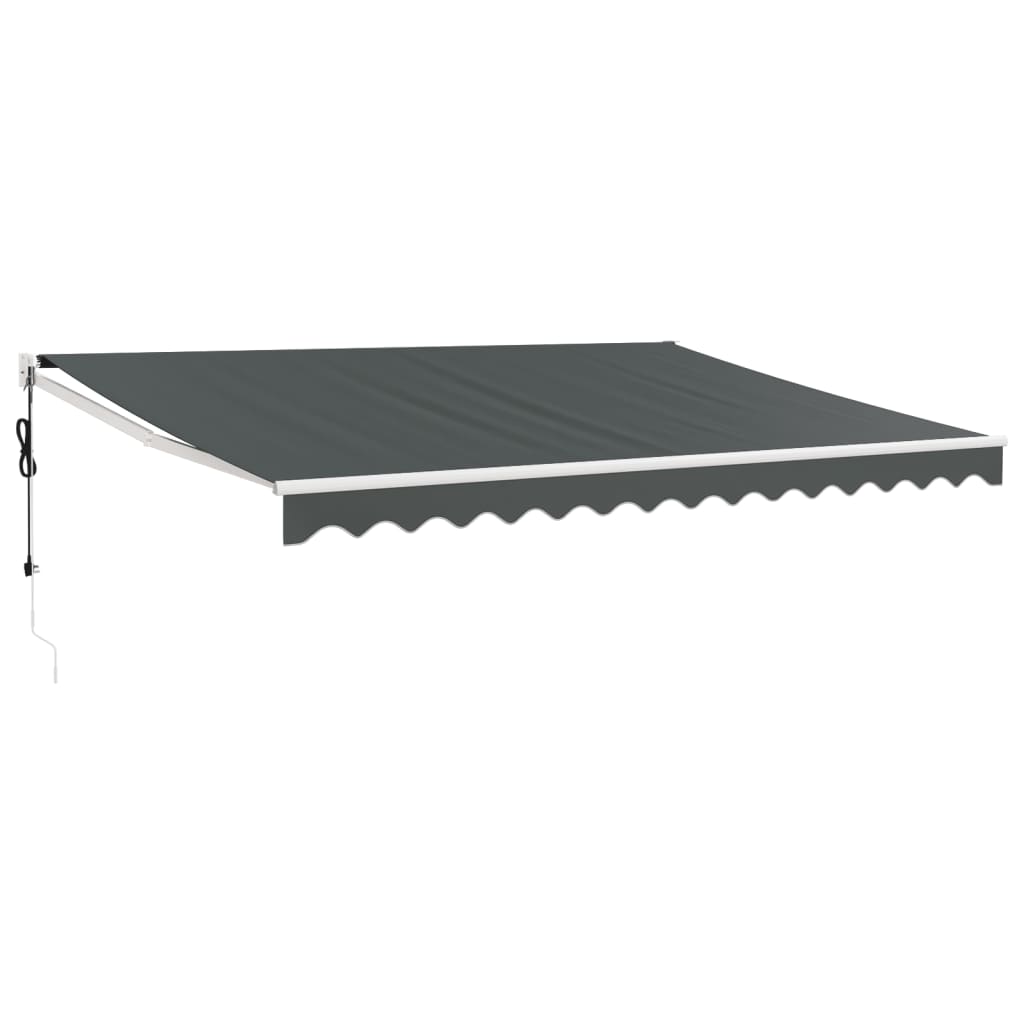vidaXL Copertină retractabilă automată, antracit, 4x3 m vidaXL Copertină retractabilă automată, antracit, 4x3 m