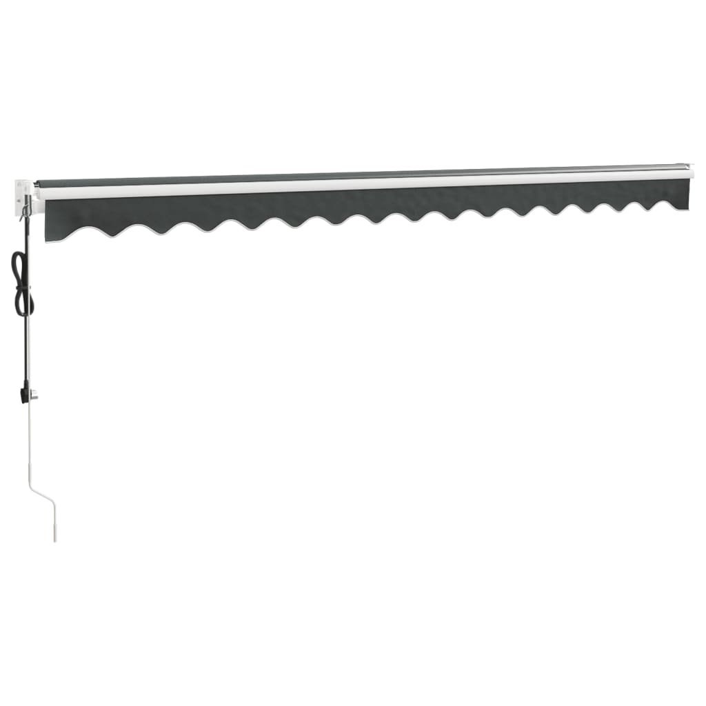 vidaXL Copertină retractabilă automată, antracit, 4x3 m vidaXL Copertină retractabilă automată, antracit, 4x3 m