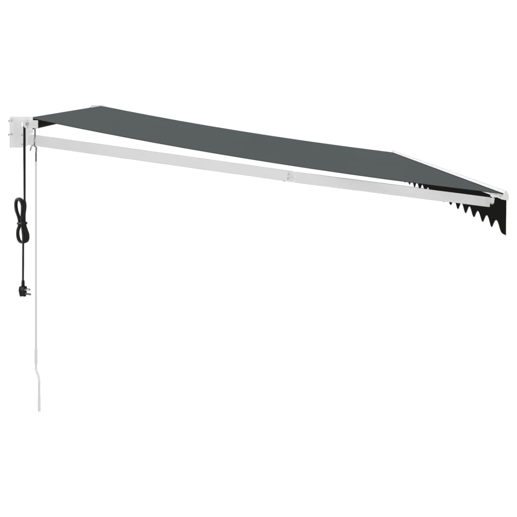 vidaXL Copertină retractabilă automată, antracit, 4,5x3 m vidaXL Copertină retractabilă automată, antracit, 4,5x3 m