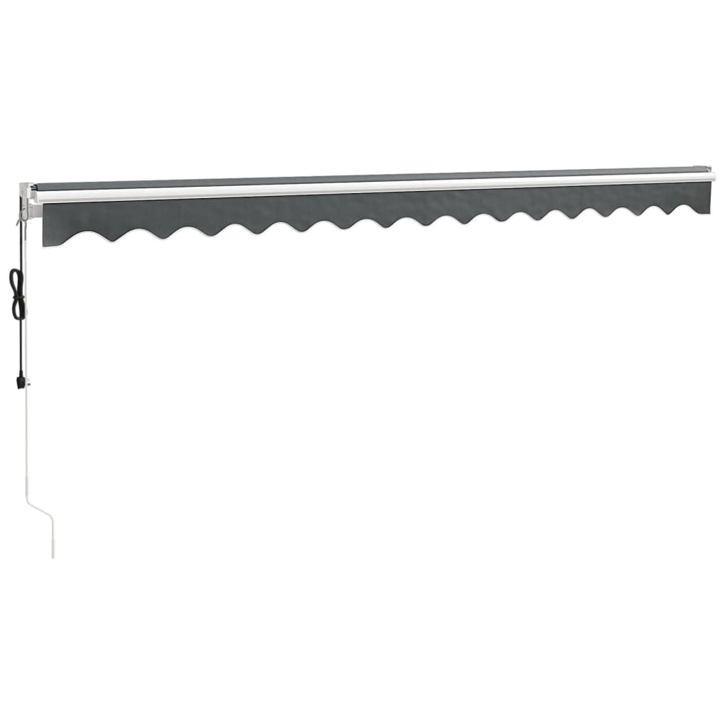 vidaXL Copertină retractabilă automată, antracit, 4,5x3 m vidaXL Copertină retractabilă automată, antracit, 4,5x3 m