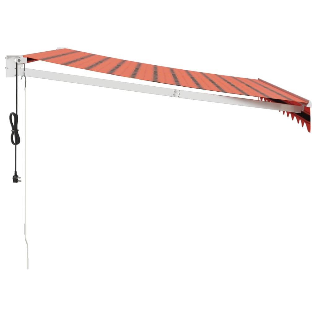 vidaXL Copertină retractabilă automată, portocaliu și maro, 3x2,5 m vidaXL Copertină retractabilă automată, portocaliu și maro, 3x2,5 m