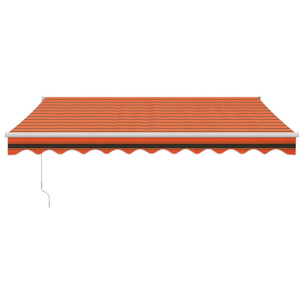 vidaXL Copertină retractabilă automată, portocaliu și maro, 3,5x2,5 m vidaXL Copertină retractabilă automată, portocaliu și maro, 3,5x2,5 m