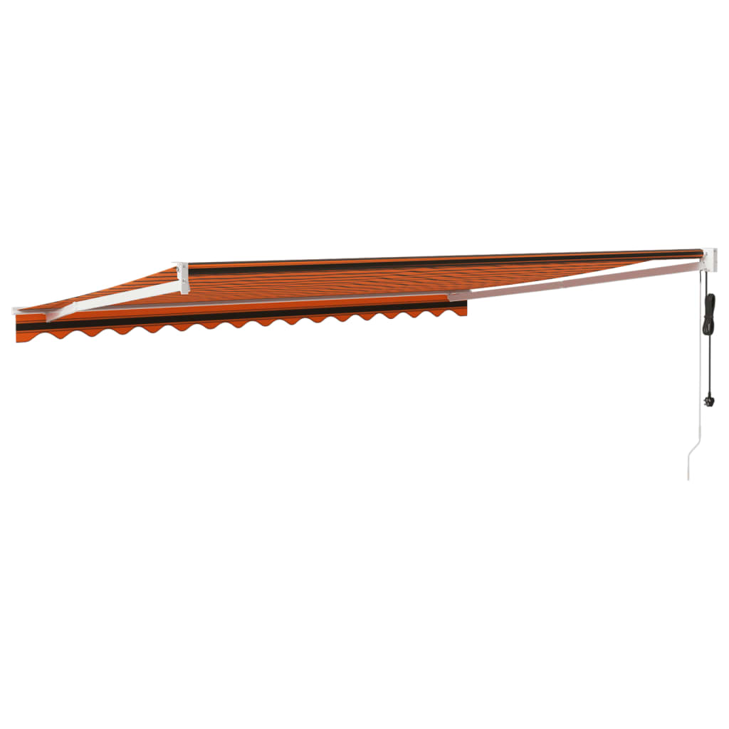 vidaXL Copertina retractabilă automată, portocaliu și maro, 4x3 m vidaXL Copertina retractabilă automată, portocaliu și maro, 4x3 m