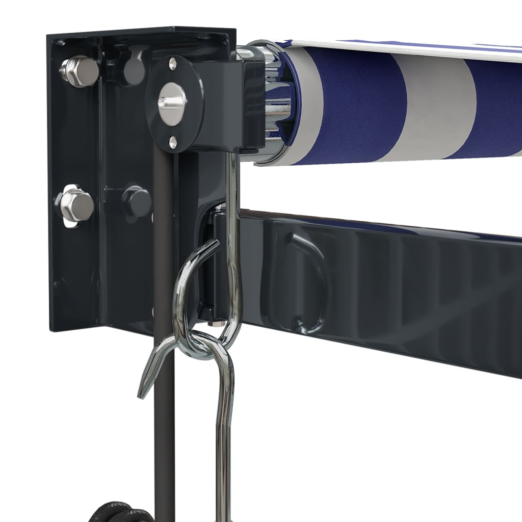 vidaXL Copertina automată retractabilă, albastru și alb, 3,5x2,5 m vidaXL Copertina automată retractabilă, albastru și alb, 3,5x2,5 m