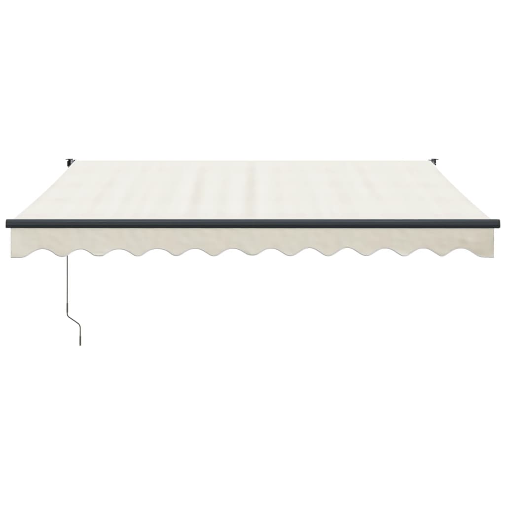 vidaXL Copertină retractabilă, crem, 3,5x2,5 m, textil și aluminiu