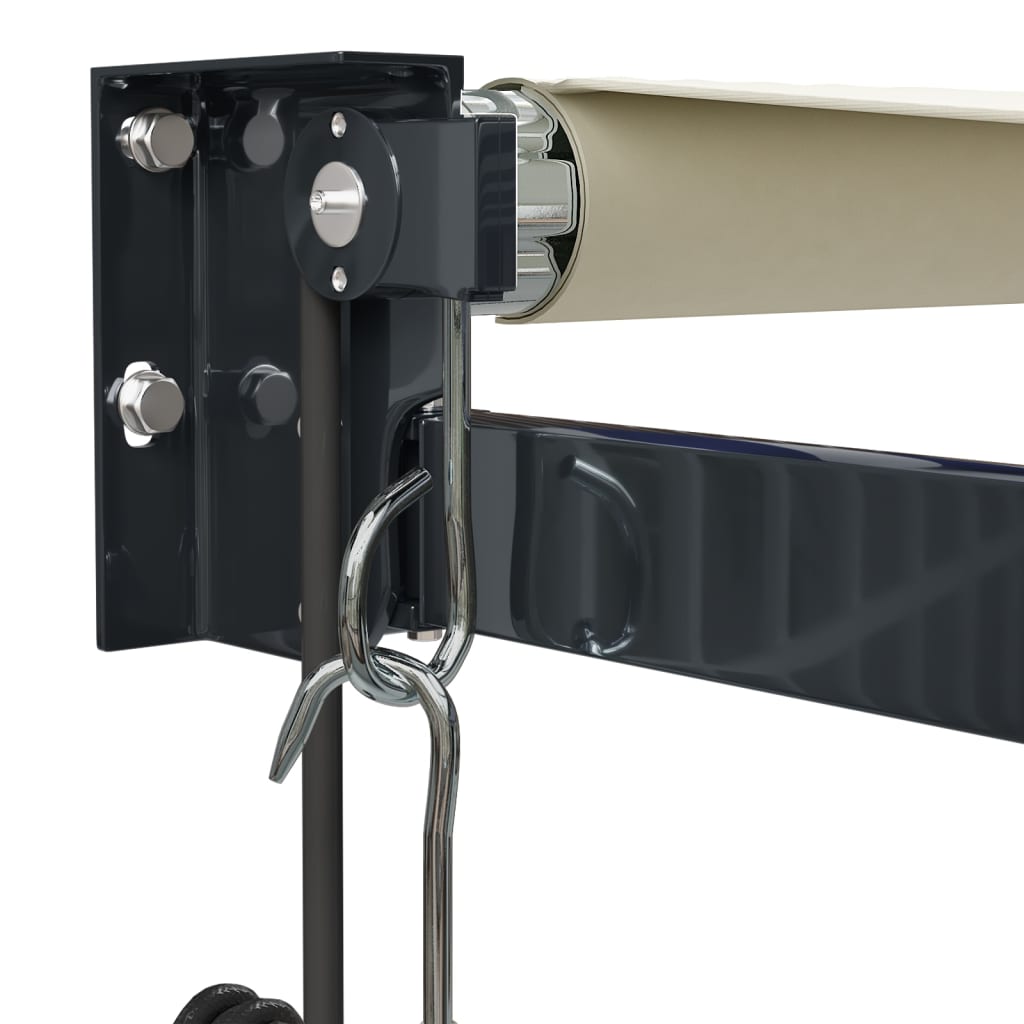 vidaXL Copertină retractabilă, crem, 3,5x2,5 m, textil și aluminiu