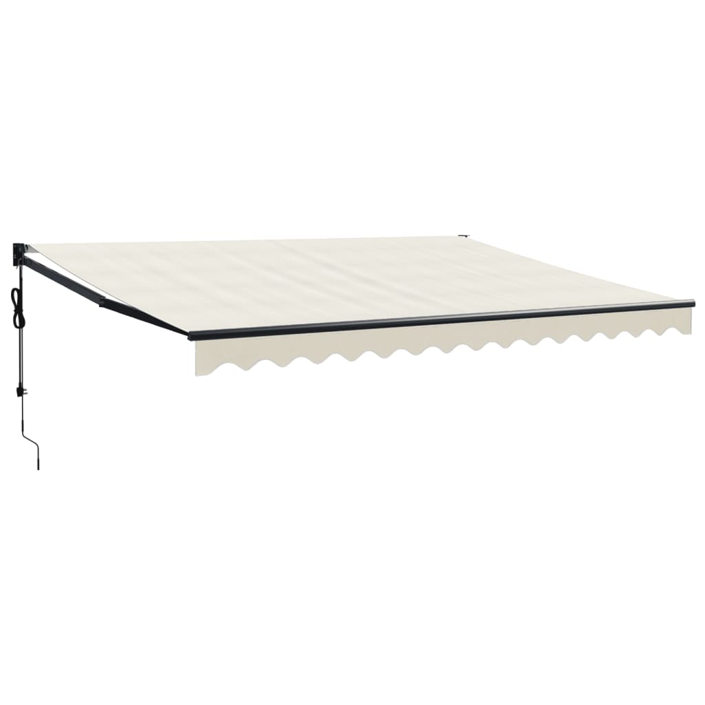 vidaXL Copertină retractabilă automată, crem, 4x3 m vidaXL Copertină retractabilă automată, crem, 4x3 m