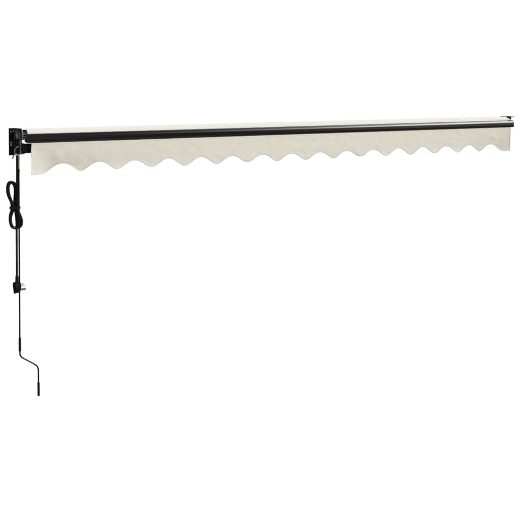 vidaXL Copertină retractabilă automată, crem, 4x3 m vidaXL Copertină retractabilă automată, crem, 4x3 m