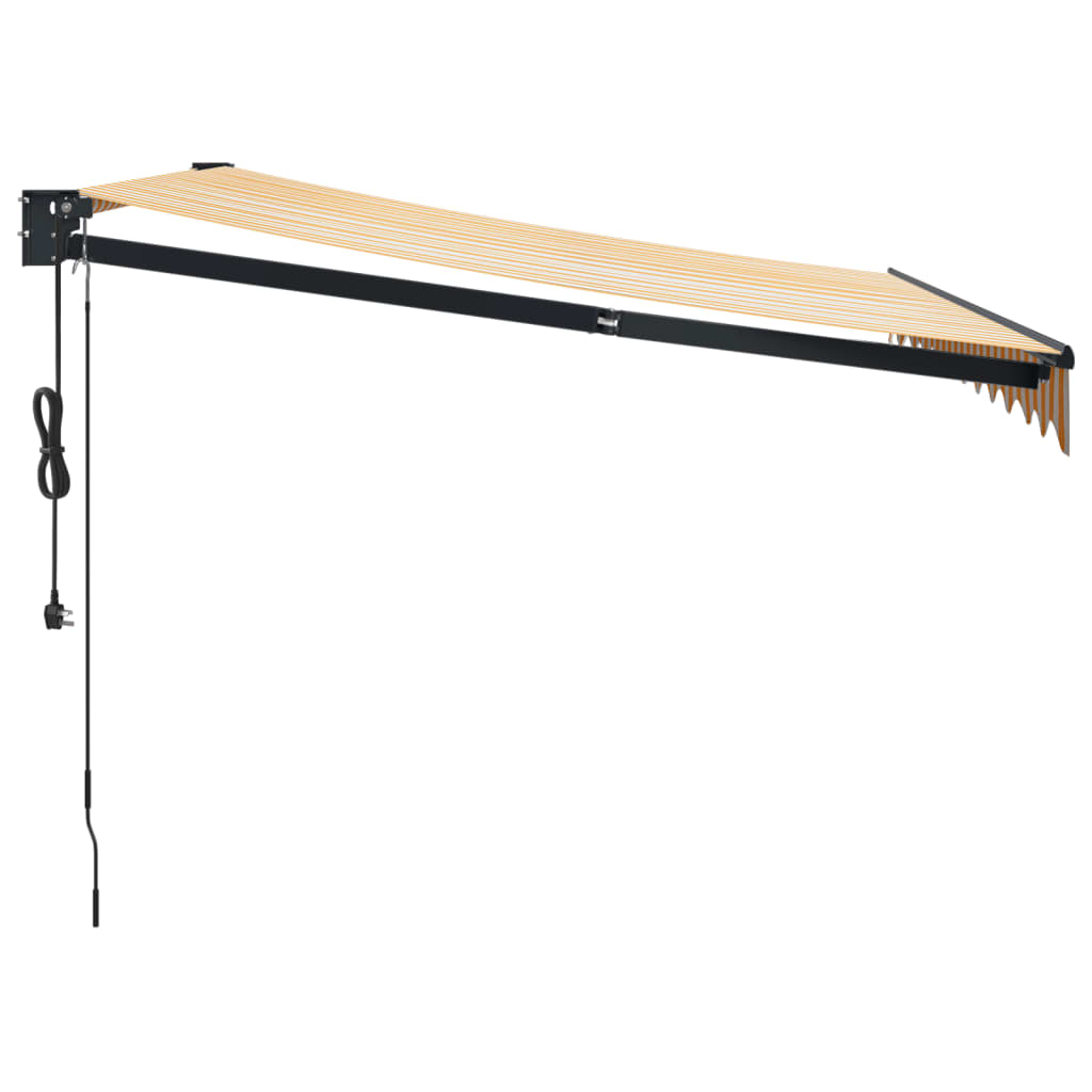vidaXL Copertina automată retractabilă, galben și alb, 3,5x2,5 m