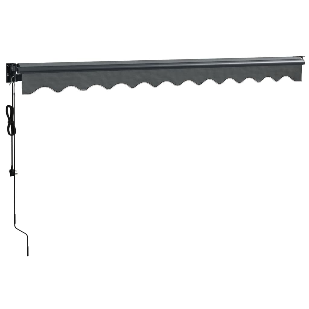 vidaXL Copertină retractabilă automată, antracit, 3x2,5 m vidaXL Copertină retractabilă automată, antracit, 3x2,5 m