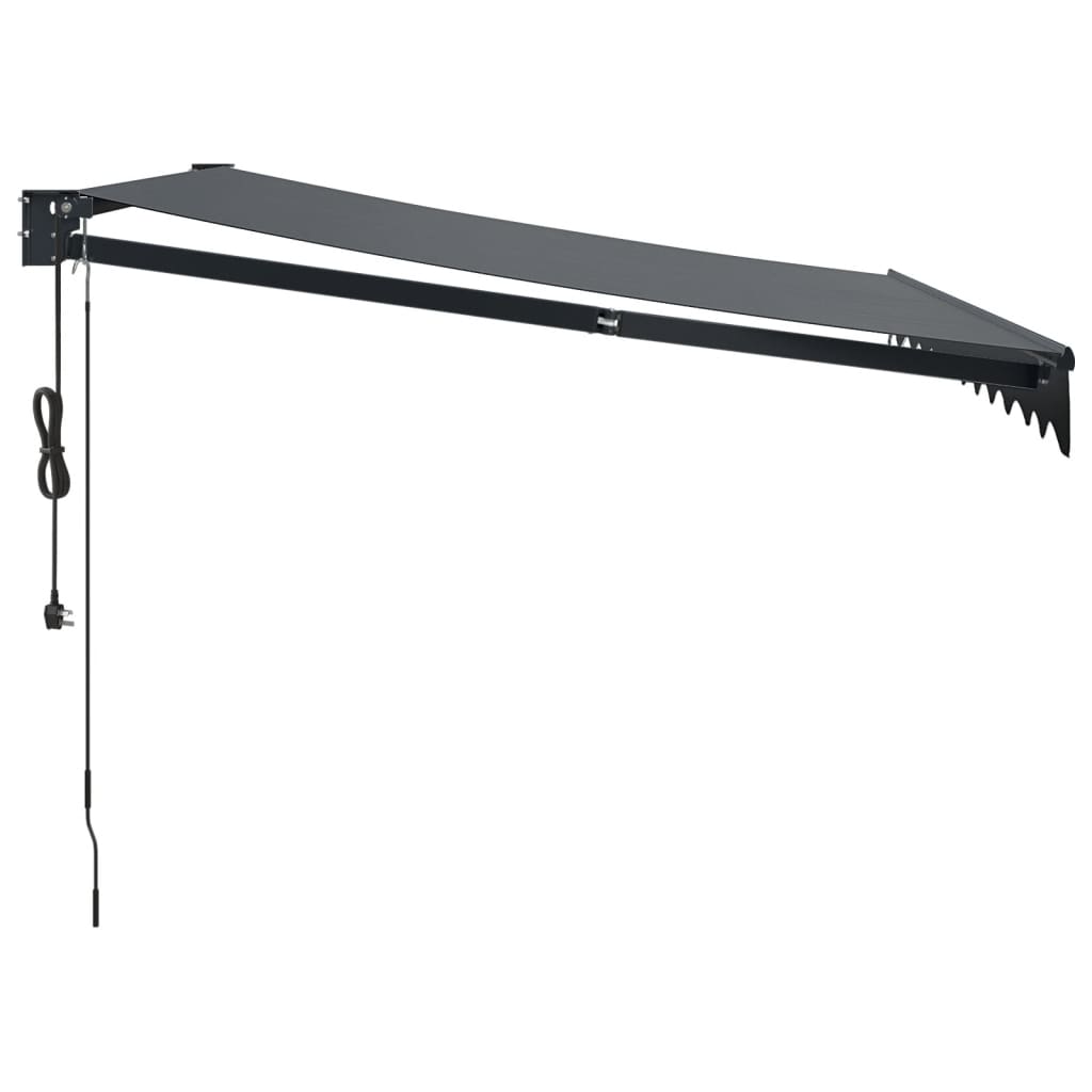vidaXL Copertină automată retractabilă, antracit, 3,5x2,5 m vidaXL Copertină automată retractabilă, antracit, 3,5x2,5 m