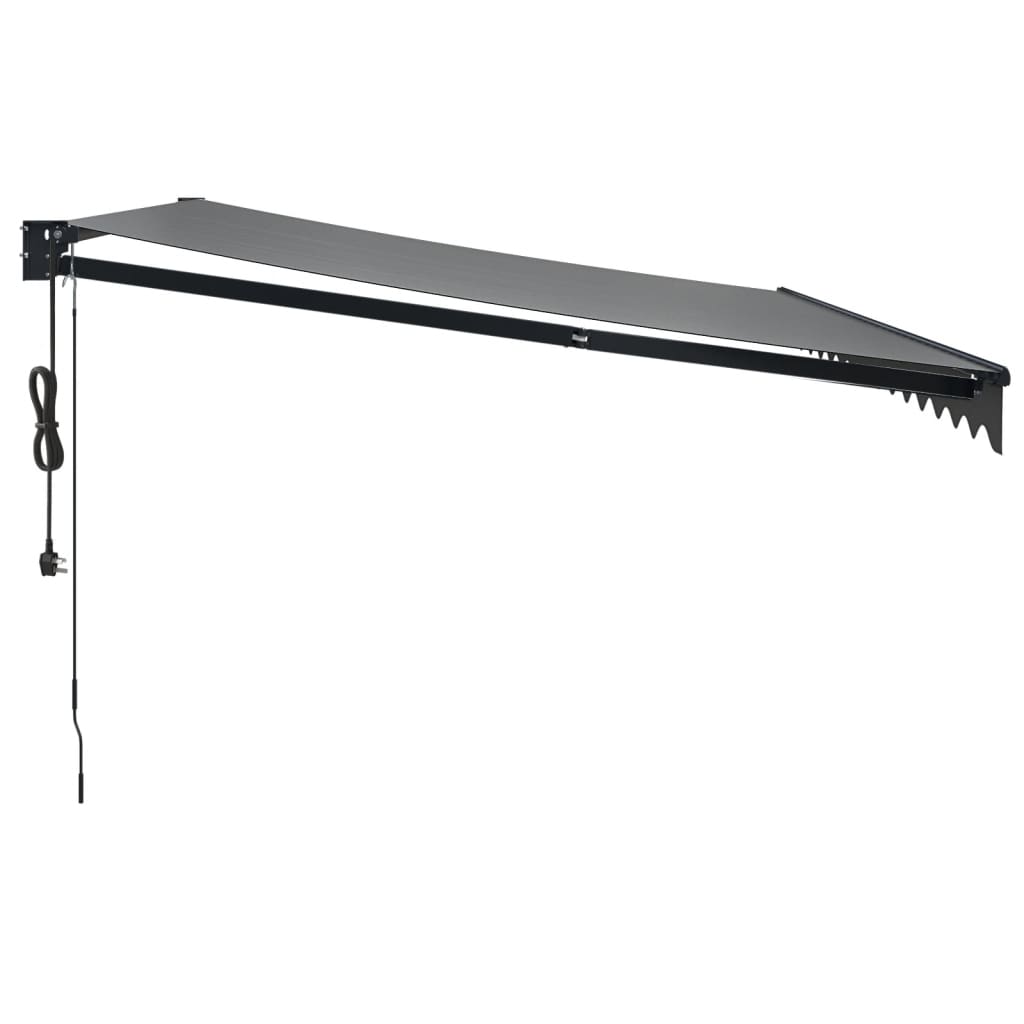 vidaXL Copertină retractabilă automată, antracit, 4x3 m vidaXL Copertină retractabilă automată, antracit, 4x3 m