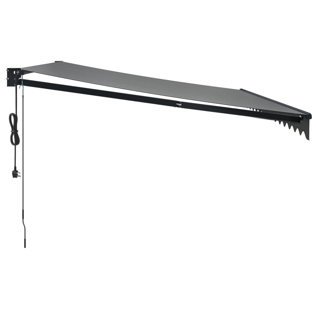 vidaXL Copertină retractabilă automată, antracit, 4,5x3 m vidaXL Copertină retractabilă automată, antracit, 4,5x3 m