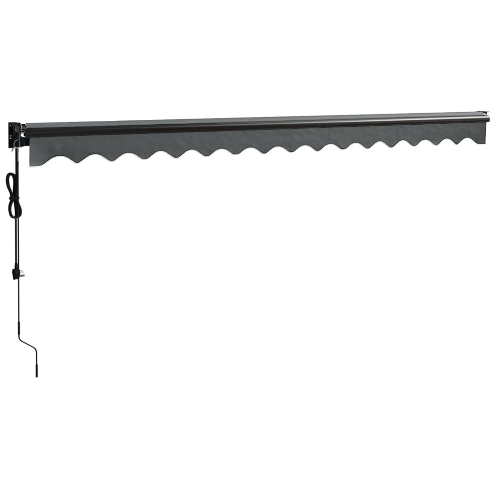 vidaXL Copertină retractabilă automată, antracit, 4,5x3 m vidaXL Copertină retractabilă automată, antracit, 4,5x3 m