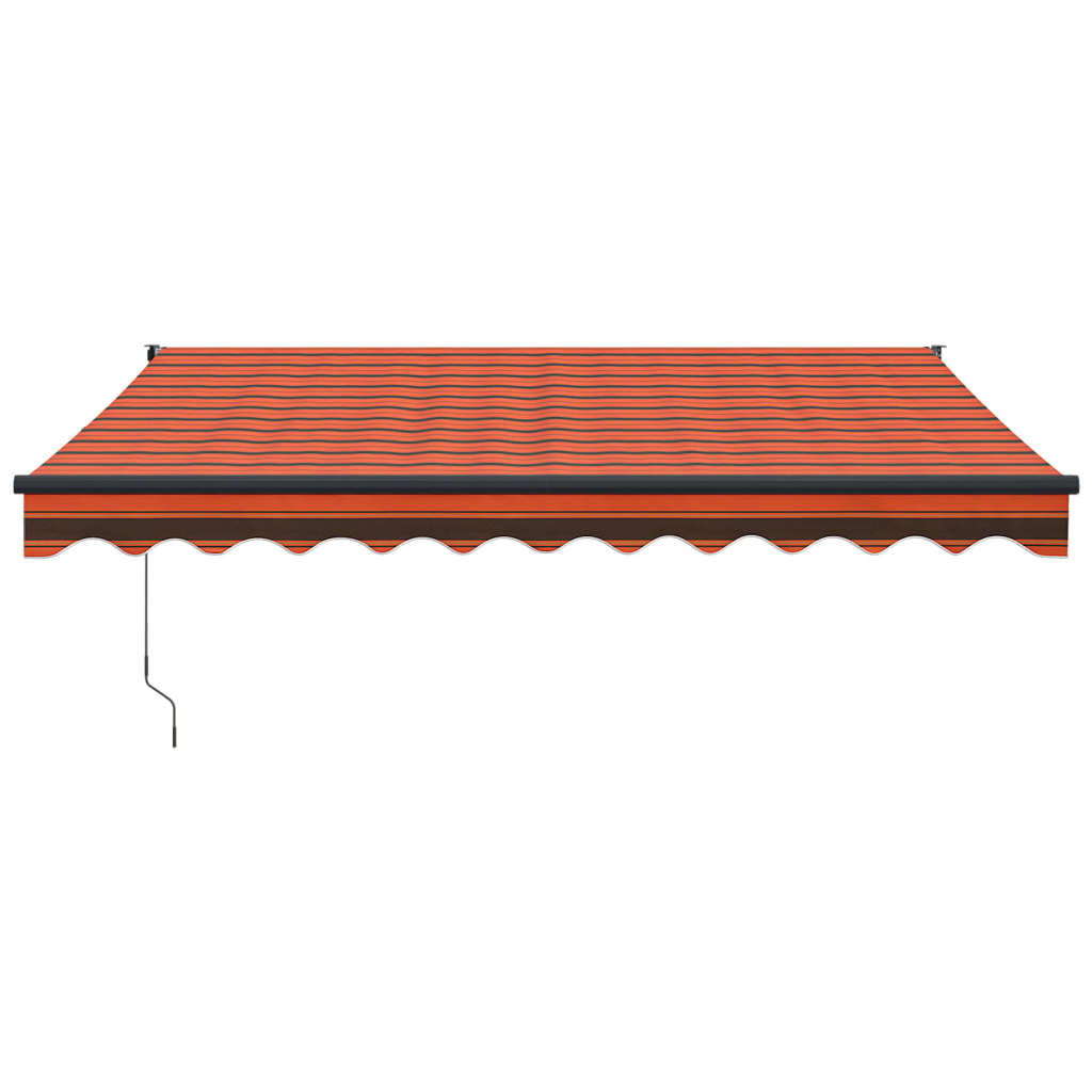 vidaXL Copertină retractabilă automată, portocaliu și maro, 3,5x2,5 m vidaXL Copertină retractabilă automată, portocaliu și maro, 3,5x2,5 m