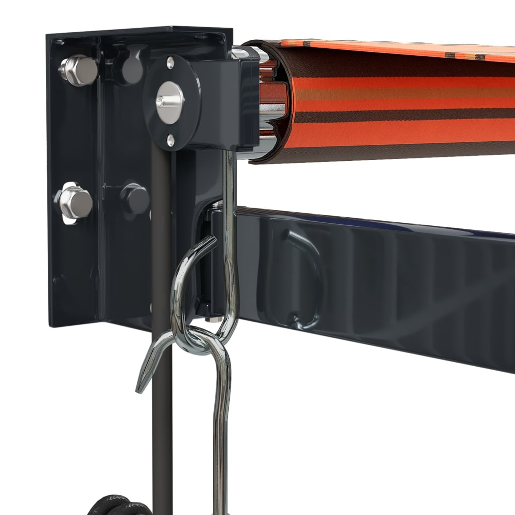 vidaXL Copertină retractabilă automată, portocaliu și maro, 3,5x2,5 m vidaXL Copertină retractabilă automată, portocaliu și maro, 3,5x2,5 m