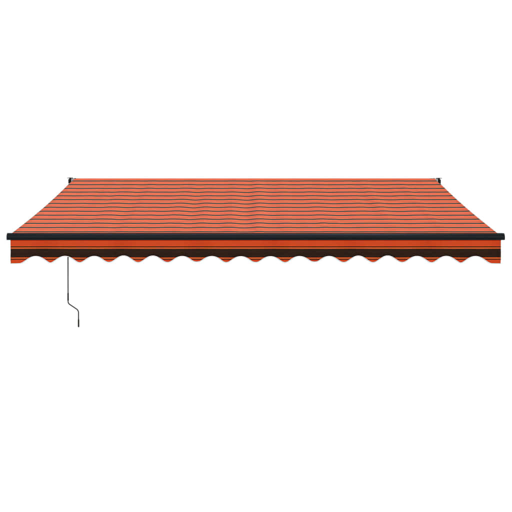 vidaXL Copertina retractabilă automată, portocaliu și maro, 4x3 m vidaXL Copertina retractabilă automată, portocaliu și maro, 4x3 m