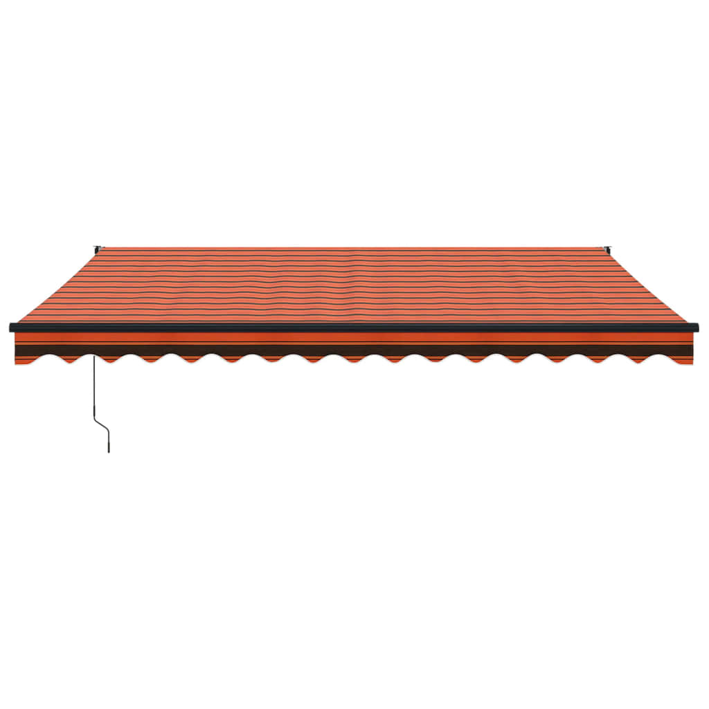 vidaXL Copertină retractabilă automată, portocaliu și maro, 4,5x3 m vidaXL Copertină retractabilă automată, portocaliu și maro, 4,5x3 m
