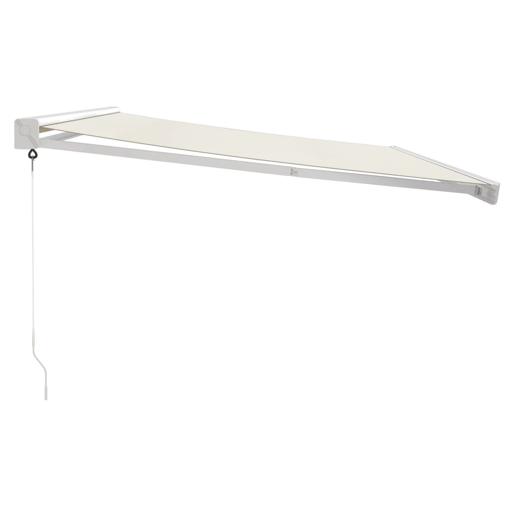 vidaXL Copertină retractabilă, crem, 4x3 m, textil și aluminiu