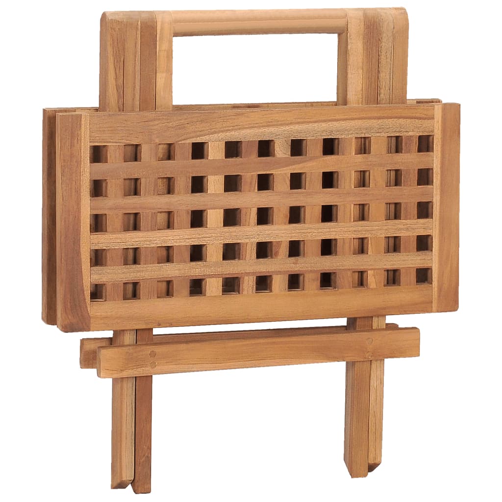 vidaXL Masă de grădină pliabilă, 50 x 50 x 50 cm, lemn masiv tec vidaXL Masă de grădină pliabilă, 50 x 50 x 50 cm, lemn masiv tec