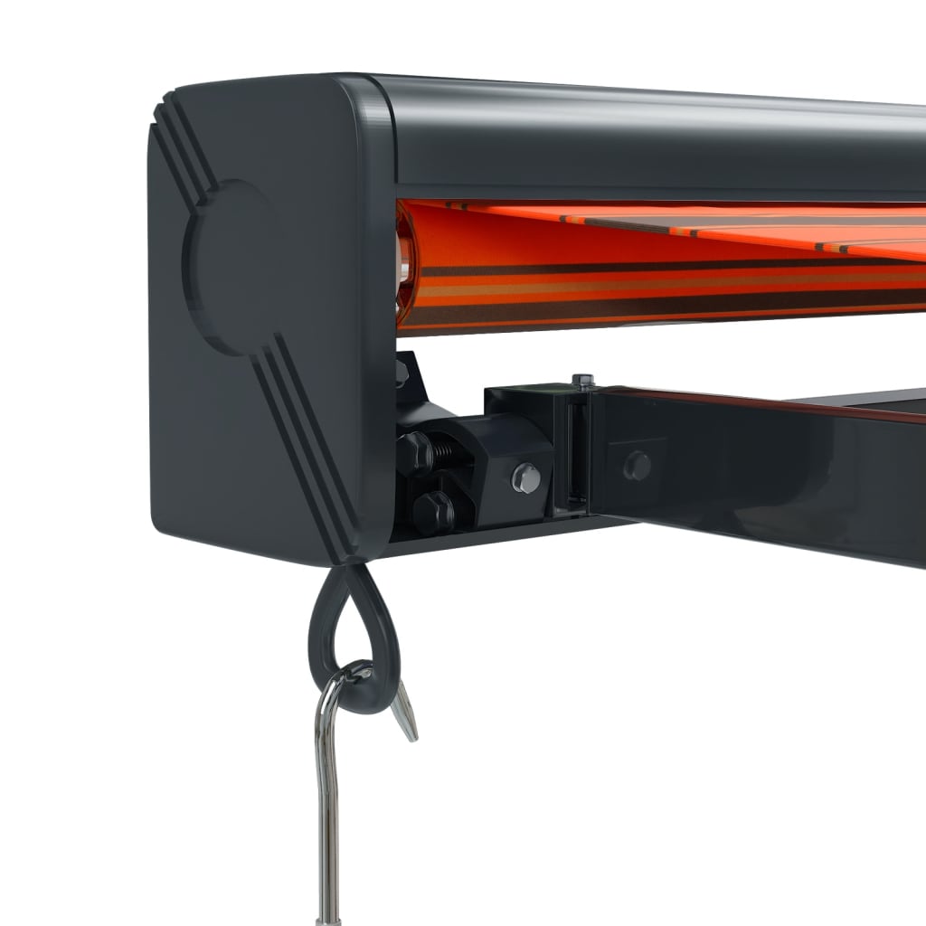 vidaXL Copertină retractabilă portocaliu/maro 4,5x3 m, textil/aluminiu