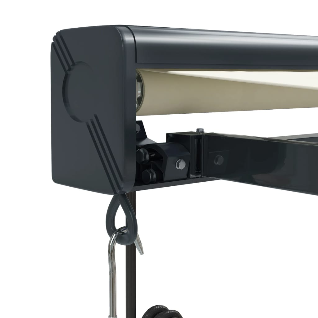 vidaXL Copertină retractabilă, crem, 4x3 m, textil și aluminiu