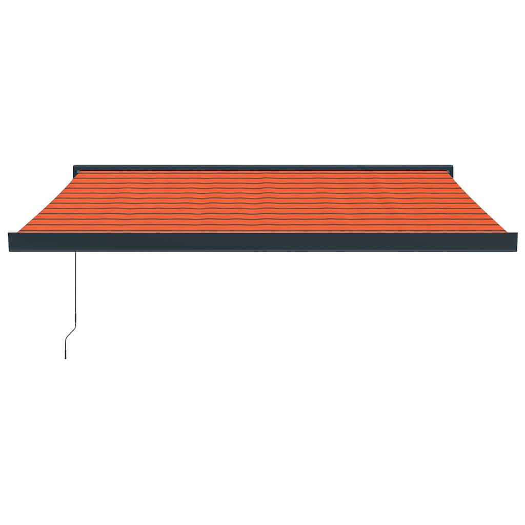 vidaXL Copertină retractabilă portocaliu/maro 3,5x2,5m textil/aluminiu