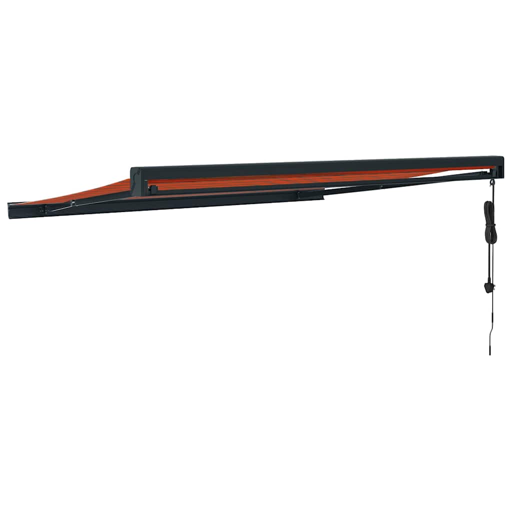 vidaXL Copertină retractabilă portocaliu/maro 3,5x2,5m textil/aluminiu