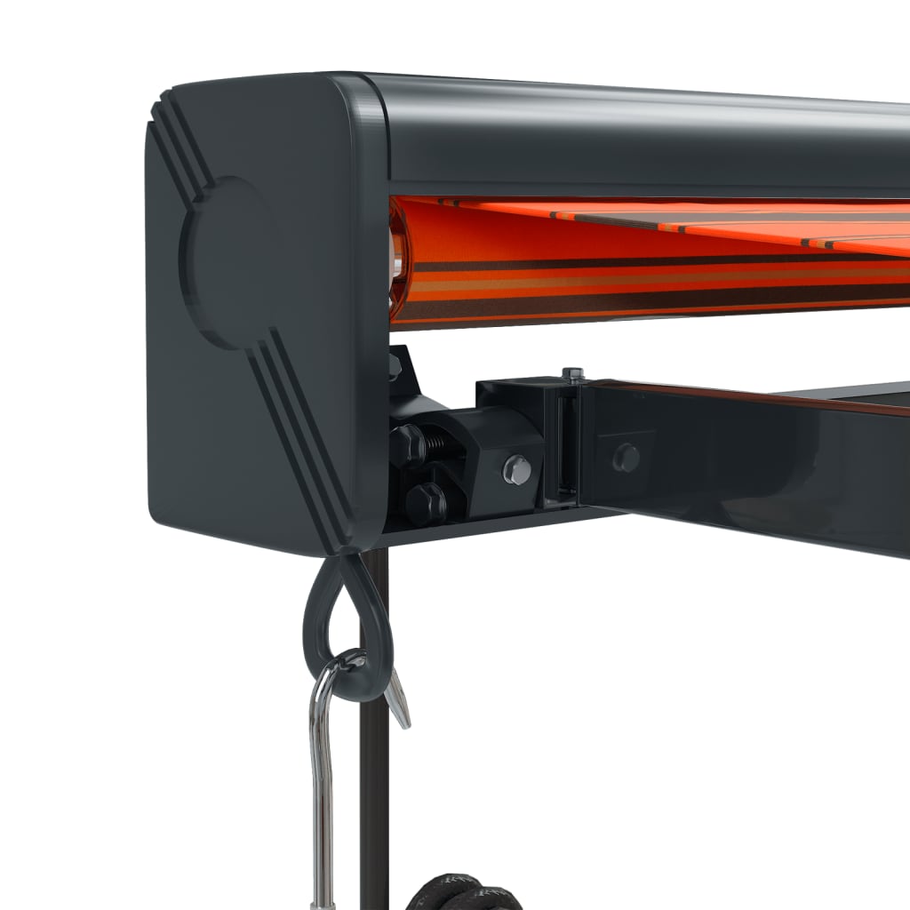 vidaXL Copertină retractabilă portocaliu/maro 4,5x3 m, textil/aluminiu