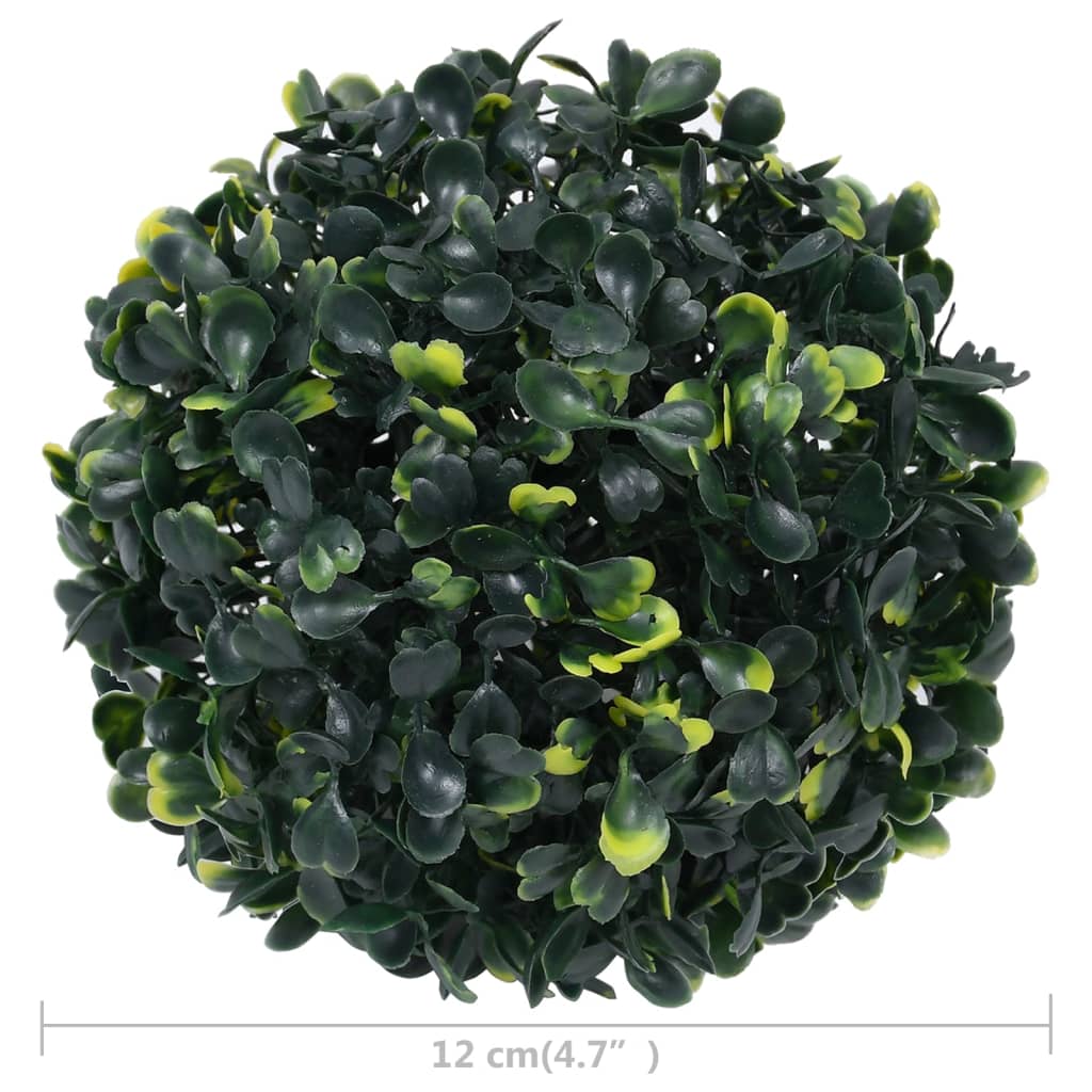 vidaXL Bile de arbuști cimișir artificiali, 4 buc., 12 cm vidaXL Bile de arbuști cimișir artificiali, 4 buc., 12 cm